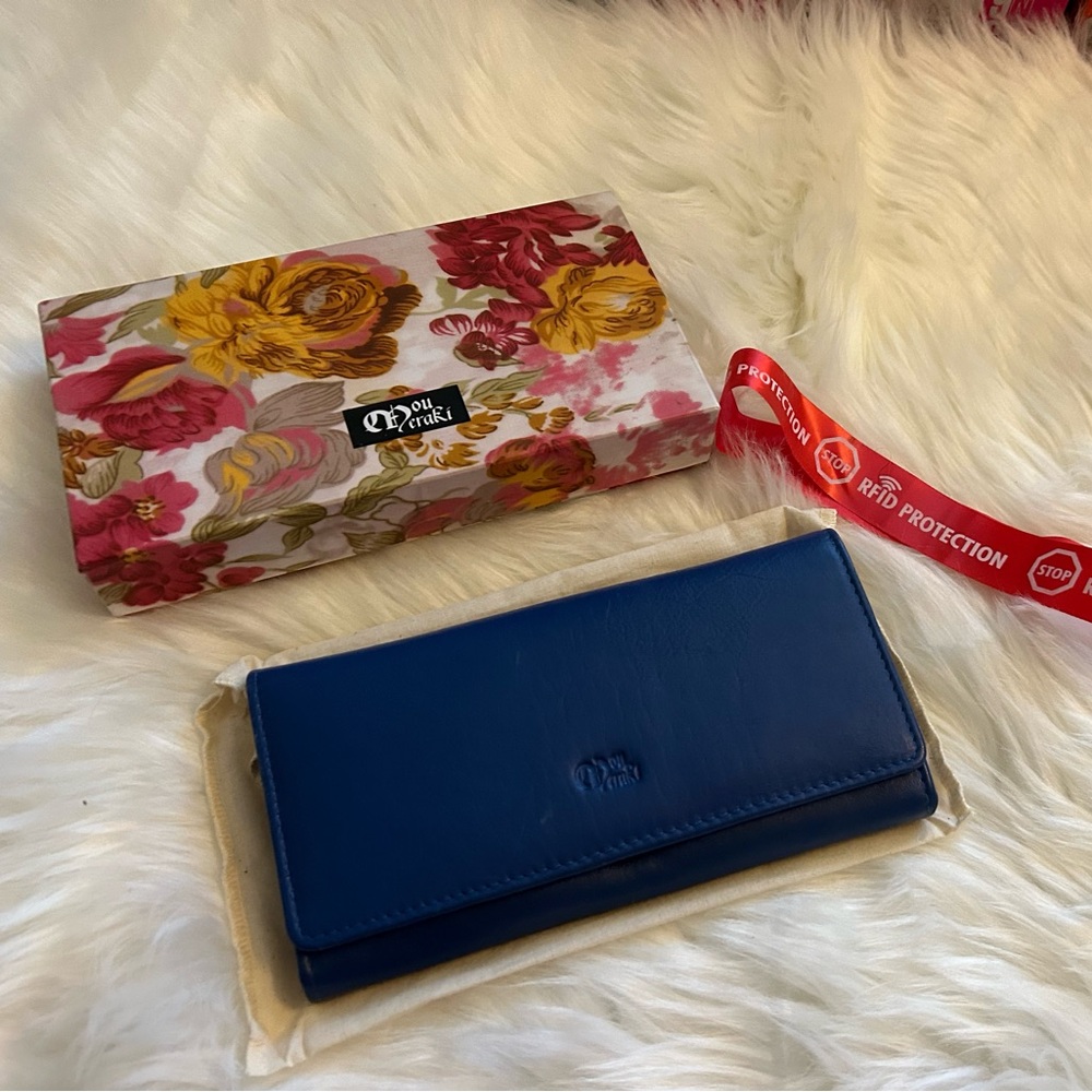 Mou Meraki Blue Women's New Without Tags Wallet
